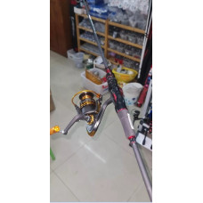 COMBO cần RED lure 2.1m và máy câu JK-3000